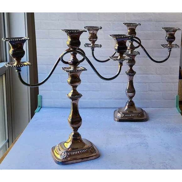 International Silver Company Other - Vtg International Lord Robert Silver SILVERPLATE Come Apart 3 Light Candelabras